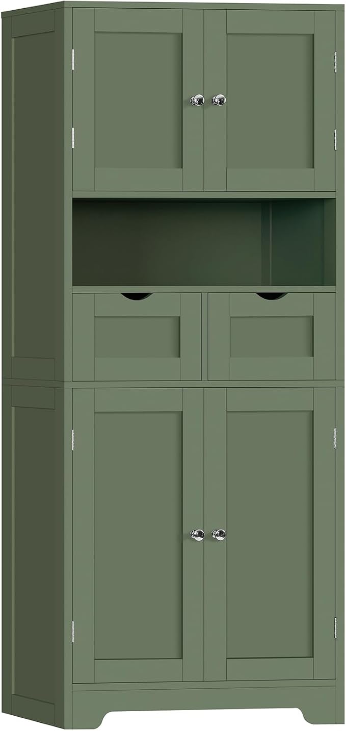 Iwell 58" H Tall Bathroom Storage Cabinet by IWELL