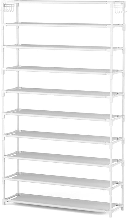 LANTEFUL 10 Tiers Shoe Rack 50 Pairs Large Capacity Tall Shoe Organizer Sturdy - Image 8