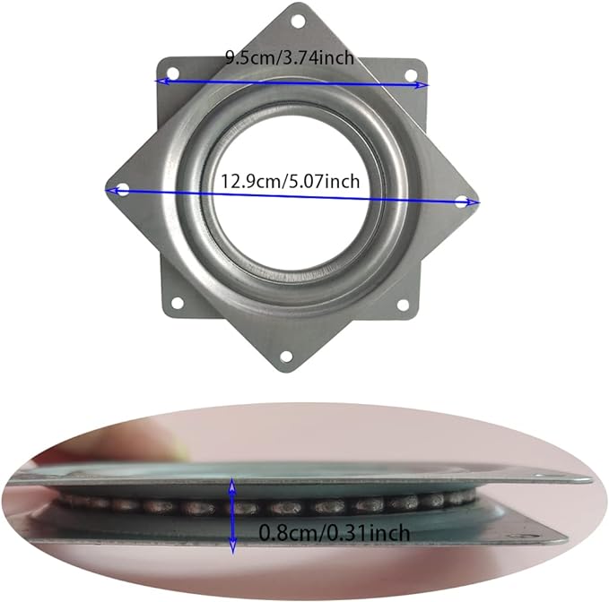 2 Pcs 4 Inch Susan Turntable Bearings Susan Turntable Lazy Susan Turntable - Image 3