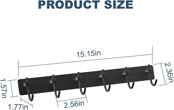 VAEHOLD Wall Hooks for Hanging, Towel Hanger, Hat Hooks, Robes Hook in Bathroom - Image 4