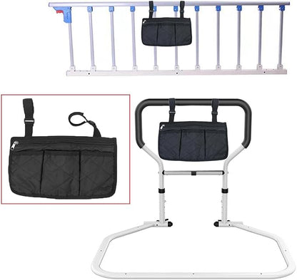 Bed Rails Bag with Cup Holder Phone Pouch 4 Pocket Storage Organizer Bag - Image 4
