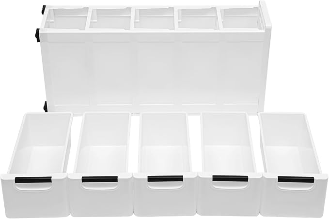 5 Drawers Stackable Storage Drawers Plastic Storage Drawers Collapsible Storage - Image 9