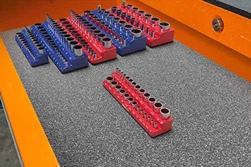 Olsa Tools Magnetic Socket Organizer | 1/4-inch Drive | SAE | RED | Holds 26 - Image 5