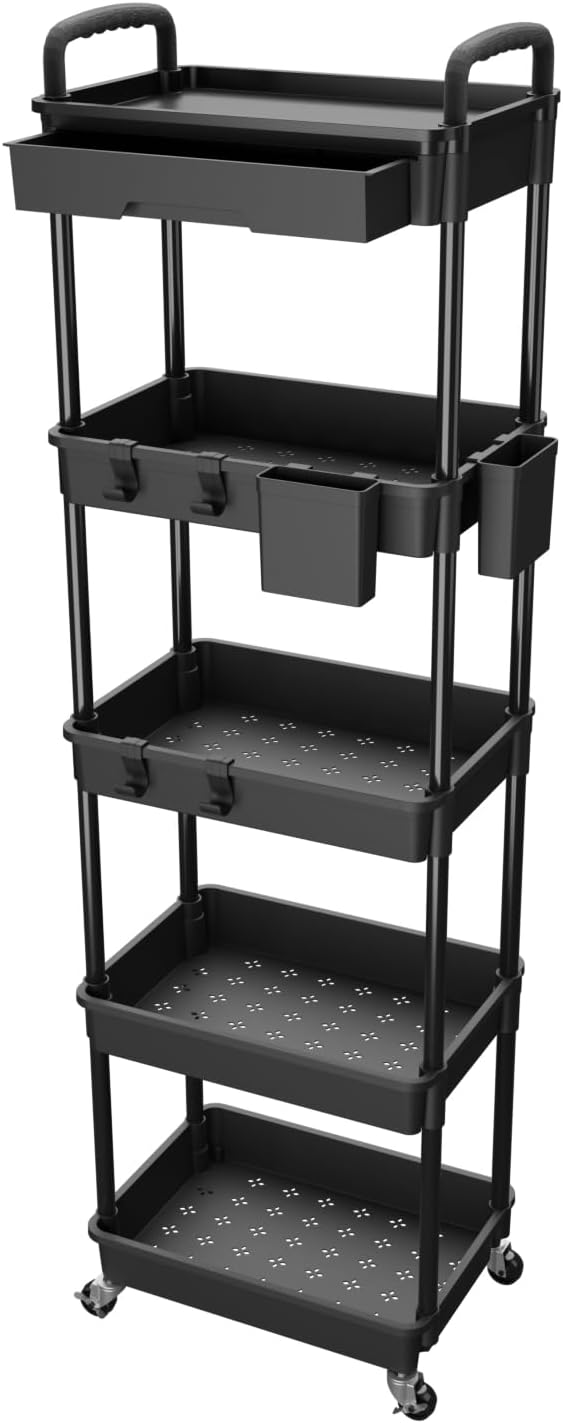5 Tier Rolling Utility Cart by REBECAT