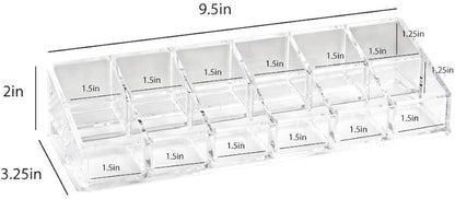 Isaac Jacobs Clear Acrylic 12 Compartment Nail Polish Holder, Organizer - Image 2