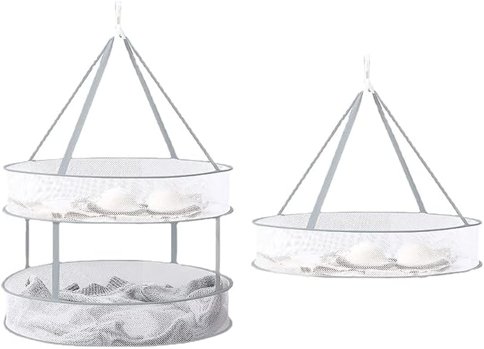 2 Pack Drying Rack Clothing Collapsible Laundry Basket 23'' Folding Hanging Dry by Unknown