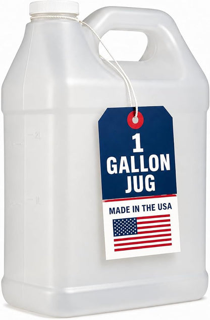 kitchentoolz 1 Gallon Jug with Lid – Heavy-Duty HDPE F-Style Plastic Jug by KITCHENTOOLZ
