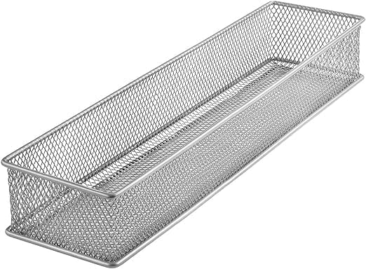 YBM HOME Silver Mesh Drawer Cabinet and or Shelf Organizer Bins, School Supply by YBMHome