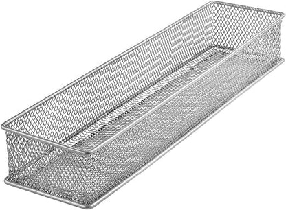 YBM HOME Silver Mesh Drawer Cabinet and or Shelf Organizer Bins, School Supply by YBMHome