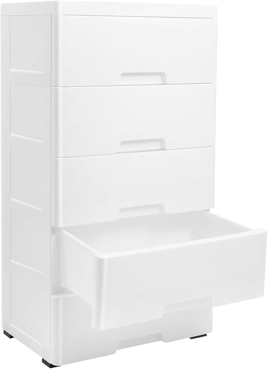 Plastic Drawers Dresser Storage Cabinet 5 Drawer Stackable Vertical Clothes by Unknown