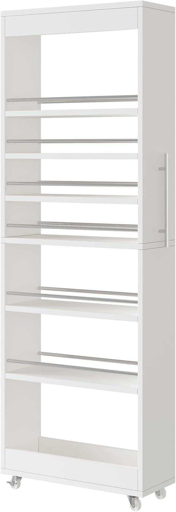 Tribesigns 73" Tall Slim Storage Cart on Wheels, 7-Tier Narrow Pantry Cabinet - Image 9