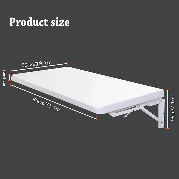 CYGJSYEASpace-Saving Wall-Mounted Fold-Down Laundry Room Table, Home Bar - Image 2