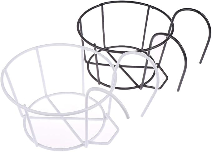 1 Pack Hanging Railing Planters Flower Pot Holders Plant Iron Racks Fence Metal - Image 7