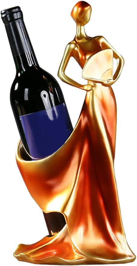 Artpaul Wine Bottle Holder Beauty Lady Statue Wine Bottle Stand Lady Wine Rack by ArtpaulHomeGardenDecor