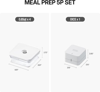 VAKUEN Premium Airtight Food Storage Container. Meal Prep 0.85qt 5pc/Set. 4pcs - Image 2