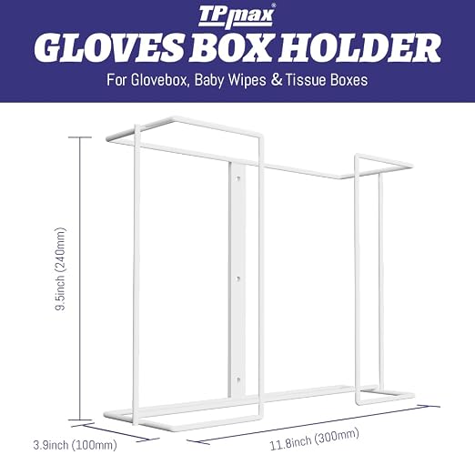 XL Gloves Box Facial Tissue Box Holder, Wire Rack Dispenser - Image 2