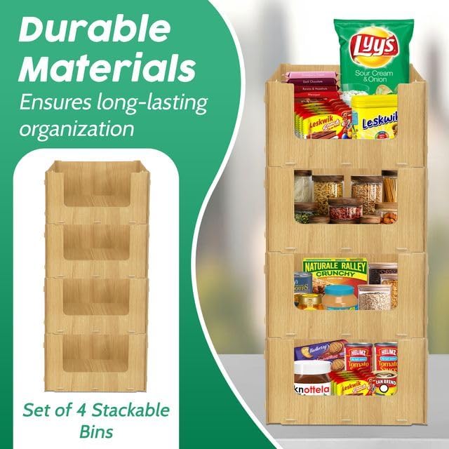 TidyFriend Wooden Stackable Storage Bins - Image 7