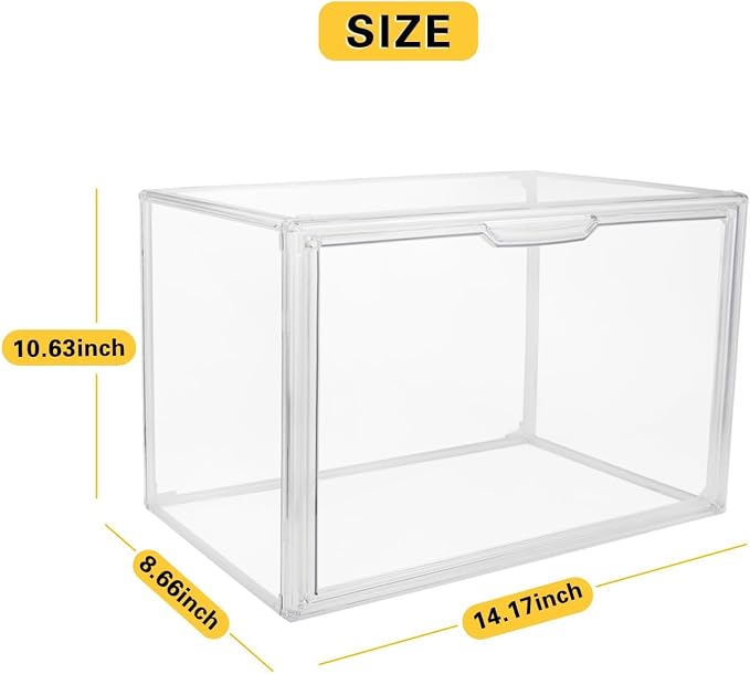 Clear Stackable Plastic Storage Bins - Image 6