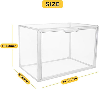 Clear Stackable Plastic Storage Bins - Image 6