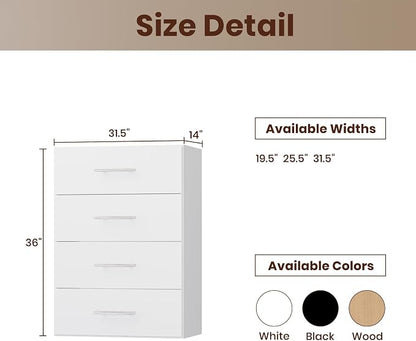 ROOMTEC 31.5" 4 Drawer Short Tower Closet Unit, Modular Closet System - Image 2
