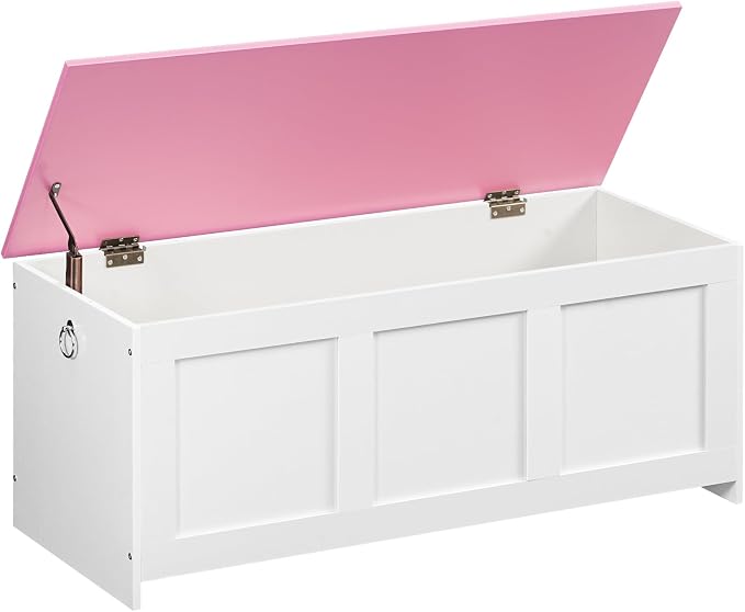 HOOBRO Storage Bench, 39.3" Retro Wooden Storage Chest, Wooden Storage Trunk by HOOBRO
