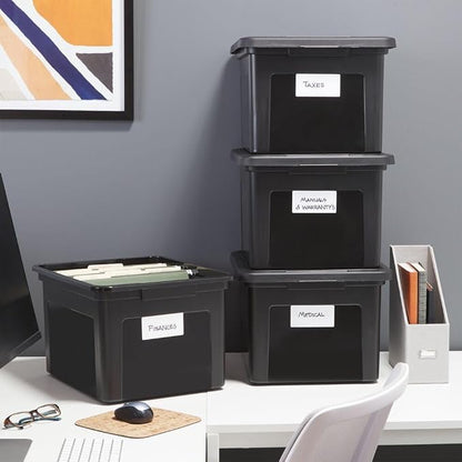 STAPLES File Box Plastic File Box Snap, Letter/Legal Size - Image 4