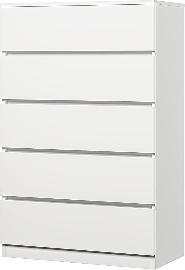furtble 5 Drawer Dresser, Modern 43.6" Tall Dressers Chests of Drawers Clothing by furtble