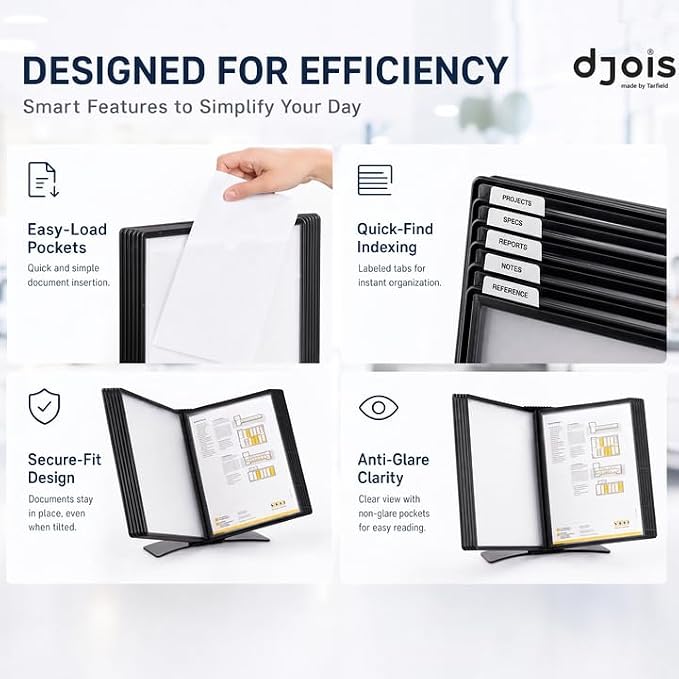 Tarifold Desktop Reference & Display System, 10 Double-Sided Pockets, 20 Sheet - Image 2
