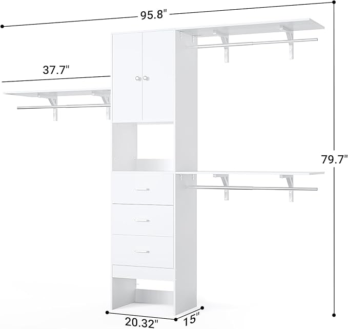 Armocity 96 Inches Closet System - Image 3
