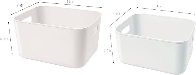 Set Of 6 Plastic Storage Bins, Versatile Kitchen Pantry Organization and Storage - Image 7