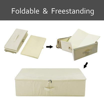 iwill CREATE PRO 3Pcs Collapsible Rigid Underbed Storage Bins, 27.5 * 15.7 * 7" - Image 3