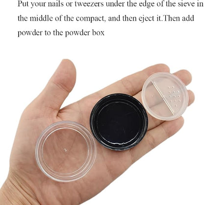 HAHIYO 1Pcs 10ml/0.34oz Plastic Empty Travel Compact Case Makeup Cosmetic Jar - Image 7