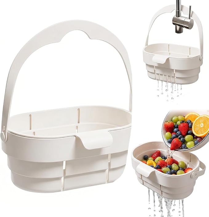 KitchenSink Drain Basket Foldable Hanging Easy Clean Large Capacity | Foldable by Unknown