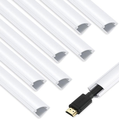 ZhiYo Corner Cable Hider for 1 Cord, Hide Wires on Wall Corner, 142in White | by ZhiYo