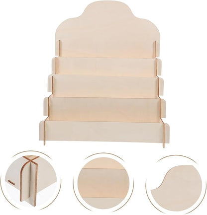 Stylish Wooden Card Display Stand Multi-Functional Tiered Holder - Image 6