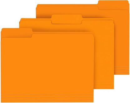 File Folder, PANDRI 120 Pack File Folder, 1/3 Cut Tab, Letter Size, Filing by PANDRI