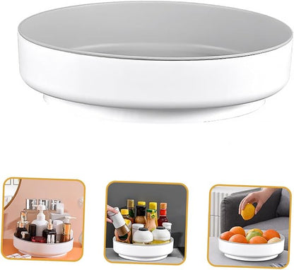 NUOBESTY Rotating Makeup Organizer Cosmetic Holder White Desktop Storage Box - Image 9