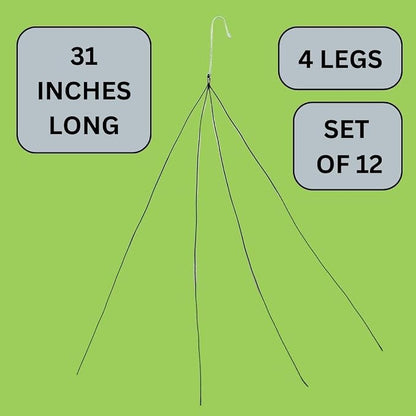 Set of 12 Hanging Wires for Orchid Baskets and Hanging Planters, 31 Inches Long - Image 3