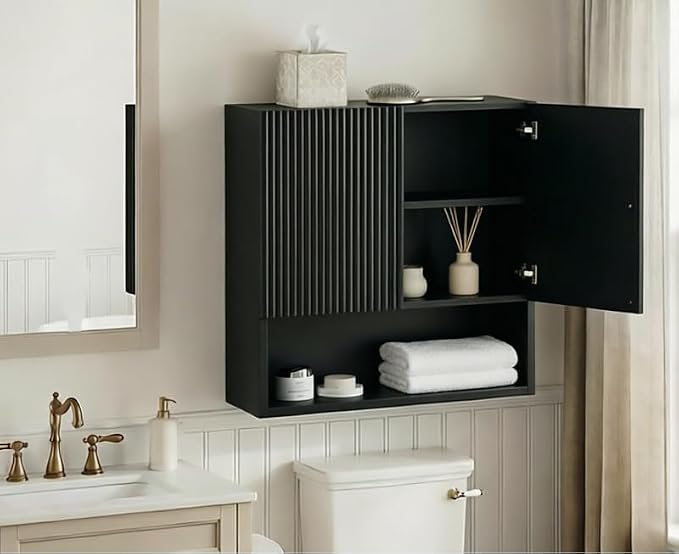 Black Bathroom Wall Cabinet - Image 4