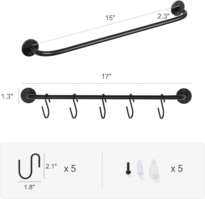 Mkono Mug Holder Wall Mounted Coffee Cup Rack Hanger Modern Metal - Image 6