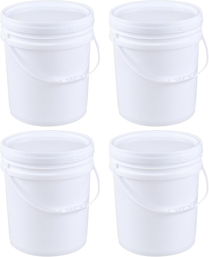 7 Gallon White Plastic Pail - Image 8