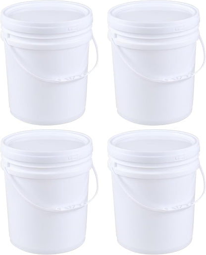 7 Gallon White Plastic Pail - Image 8