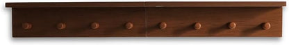 Entrance Coat Rack ，Coat Hooks, Wall-Mounted Wooden Hook Rack, Wall-Mounted - Image 3