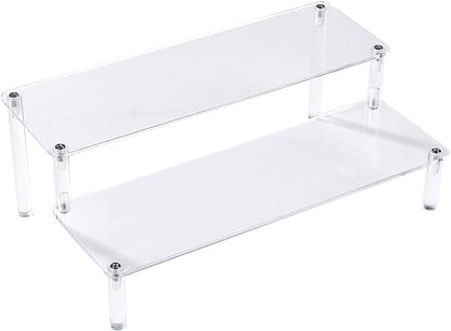 BYCY Acrylic Clear 2-Tier Riser Display Shelf by BYCY