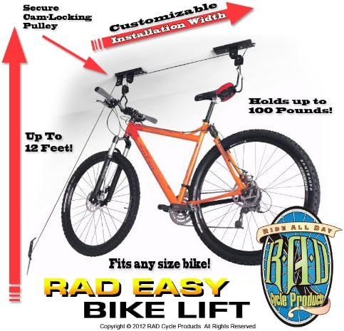 Bike Hanger - Overhead Hoist Pulley System - Secure Garage Ceiling Storage by - Image 3