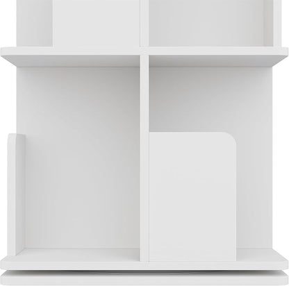 YOWOS VITRU Spin 360 Rotating Bookshelf Tower, Square Wood Spinning Bookcase - Image 7