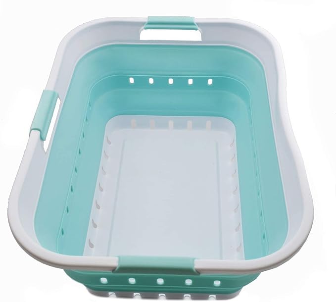 SAMMART 42L Collapsible Plastic Laundry Basket by SAMMART
