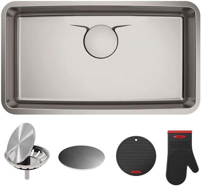 KRAUS Dex 33-inch Undermount 16 Gauge Stainless Steel Single Bowl Kitchen Sink by KRAUS