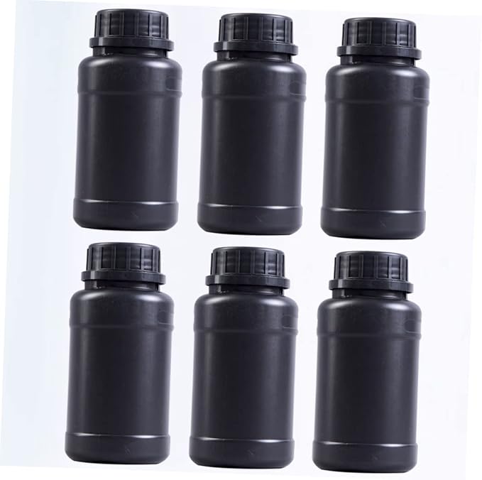 GLEAVI 6pcs Black Plastic Storage Bottles - Image 6