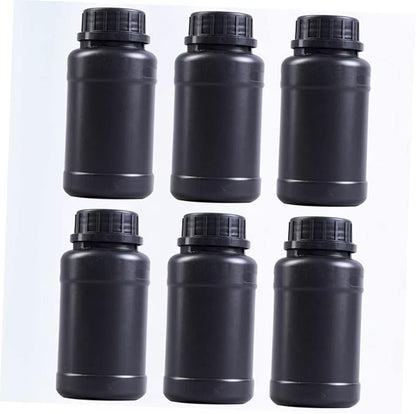 GLEAVI 6pcs Black Plastic Storage Bottles - Image 6